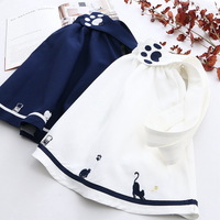 Cat Embroidered Suspender Skirt - Thumbnail 1