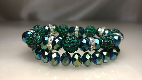 Glass Crystal Bracelet Set