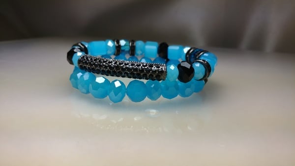 Glass Crystal Bracelet Set