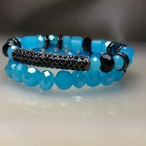 Glass Crystal Bracelet Set