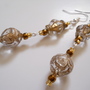 Golden Bead Earrings - Thumbnail 1