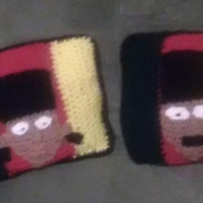 Crochet king & queen pillow set