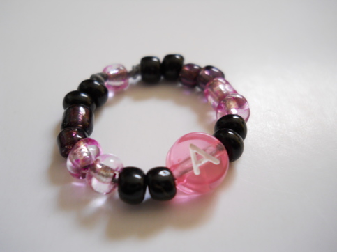 Letter A Bead Ring