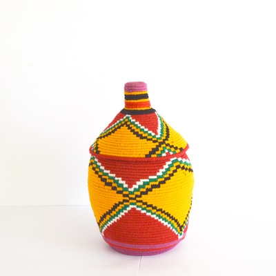  sold sold sold berber basket handwoven vintage moroccan wool lidded basket