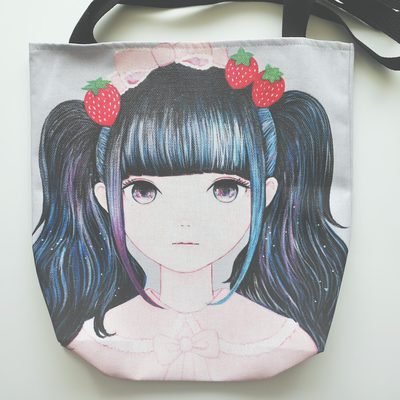 Nakayoshi strawberry tote bag