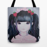 Nakayoshi Strawberry Tote Bag - Thumbnail 2