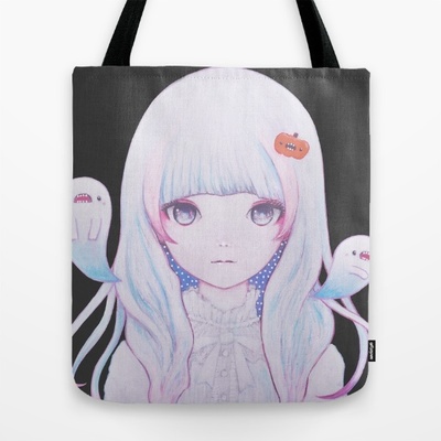 Ghost girl☆pumpkin tote bag