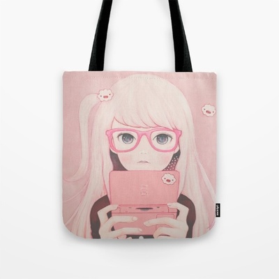 Gamegirl girl tote bag