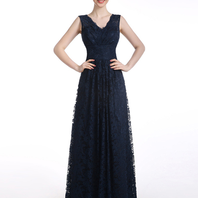 Custom prom dress,a-line v-neck floor-length tulle evening dress mk0510