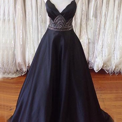 2017 prom dress,a-line spaghetti straps floor-length satin custom evening dress mk0502
