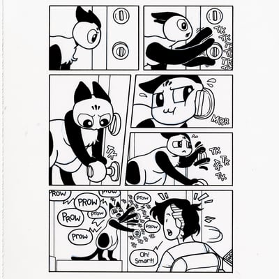 Frankie comics original art - "outside" page 03