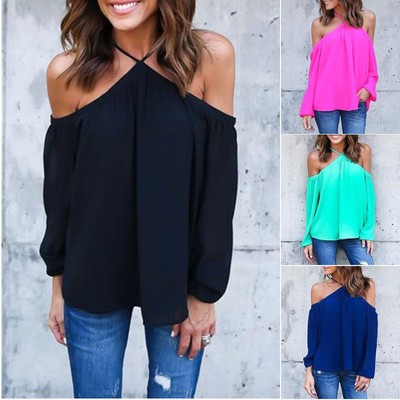 Halter Off Shoulder Blouse