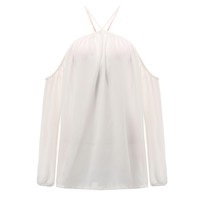 Halter Off Shoulder Blouse - Thumbnail 2