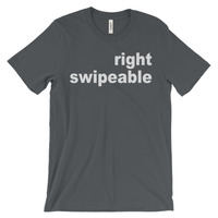 Swipe Right Unisex short sleeve t-shirt - Thumbnail 1