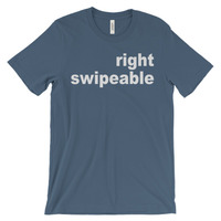 Swipe Right Unisex short sleeve t-shirt - Thumbnail 3
