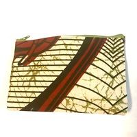 Dinner Clutch - red, ivory, black, green - Thumbnail 1