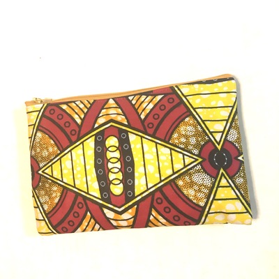 Dinner clutch - pink, yellow