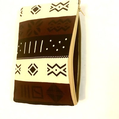 Dinner clutch - berry, ivory, black