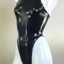 Women's sexy halter-neck backless one piece PVC elastic body shapers bodysuit