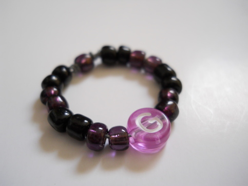 Letter G Bead Ring
