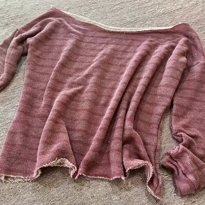 Raw-edge slouchy sweater