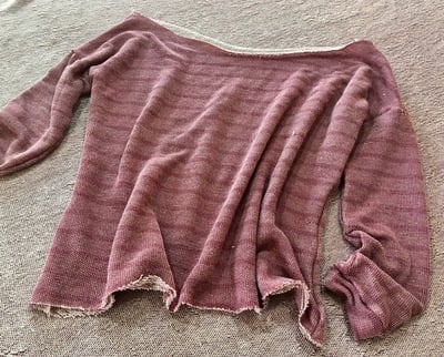 Raw-edge Slouchy Sweater