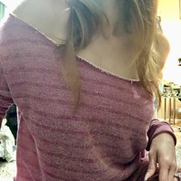 Raw-edge Slouchy Sweater - Thumbnail 1