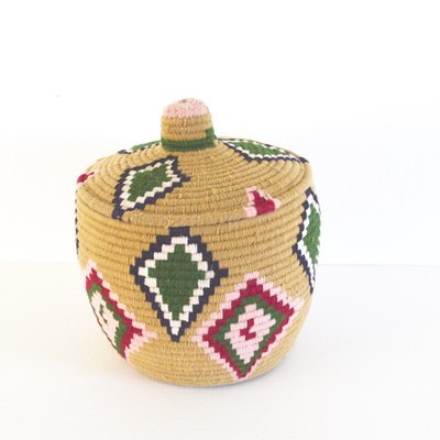  sold sold sold berber basket handwoven vintage moroccan wool lidded basket