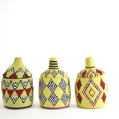  sold sold sold berber basket handwoven vintage moroccan wool lidded basket