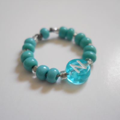 Letter n bead ring