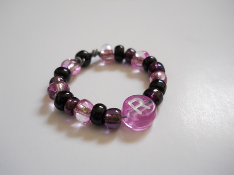 Letter R Bead Ring