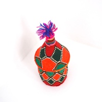  SOLD SOLD SOLD Berber Basket Handwoven Vintage Moroccan Wool Lidded Basket - Thumbnail 3