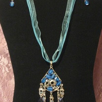 Blue Drop Necklace Set