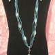 Blue Acrylic & Glass Necklace Set - Thumbnail 2