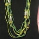 Green Acrylic & Glass Necklace Set - Thumbnail 1