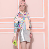 Colorful Bomber Jacket - Thumbnail 1