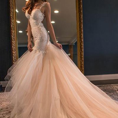 Champagne prom dress，2017 sheath/column scoop sweep/brush train tulle evening gown dress mk0544