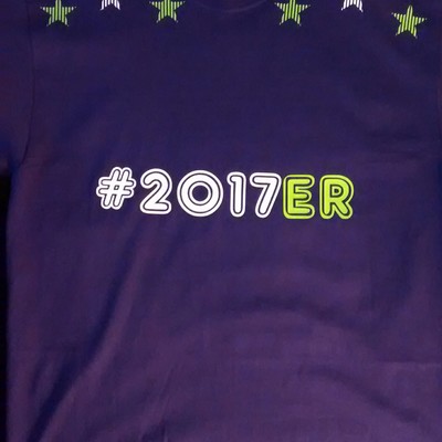 #2017er (purple,limegreen&white) no$lacknever! t-shirt.