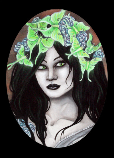 Luna Verde - by Heather Rose - Original painting on canvas