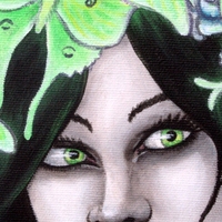 Luna Verde - by Heather Rose - Original painting on canvas - Thumbnail 1