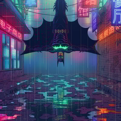 "batman (cyberpunk series)" large print (17" x 22")