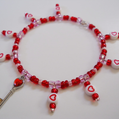 Key to my heart memory wire bracelet