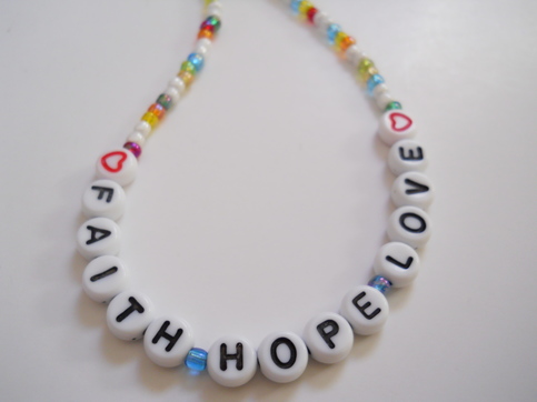 Faith, Hope & Love Bead Necklace