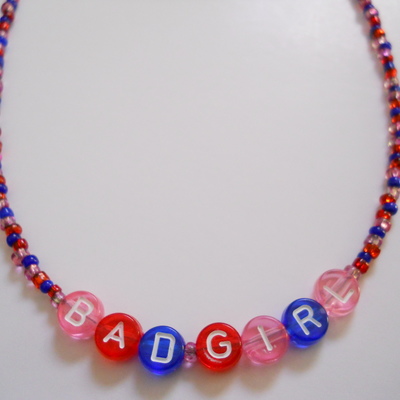 Bad girl bead necklace