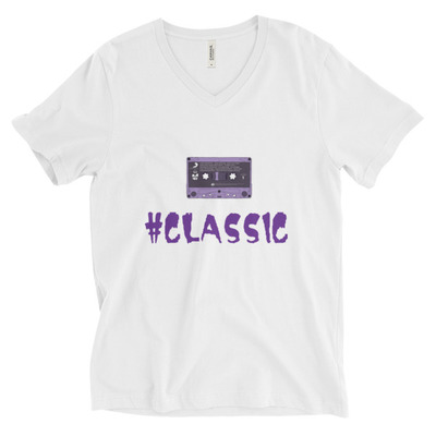 Purple Tape Unisex Short Sleeve V-Neck T-Shirt