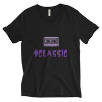 Purple Tape Unisex Short Sleeve V-Neck T-Shirt - Thumbnail 1