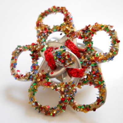 Mini golden rainbow tab ring