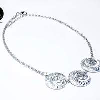 Triple moon necklace with pentagrams - Thumbnail 1