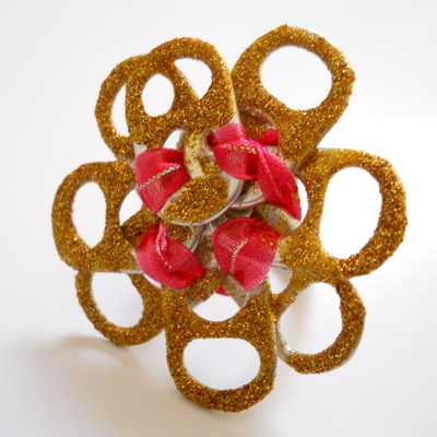 Golden yellow tab ring