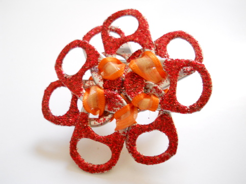Red and Orange Tab Ring